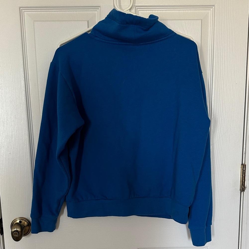 PINK Victoria's Secret Blue Sweatshirt with Black Accents - Picture 5 of 5